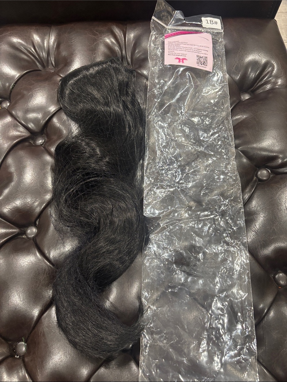 6 pc clip ins Natural Black Women’s Hair Extension - 1B#